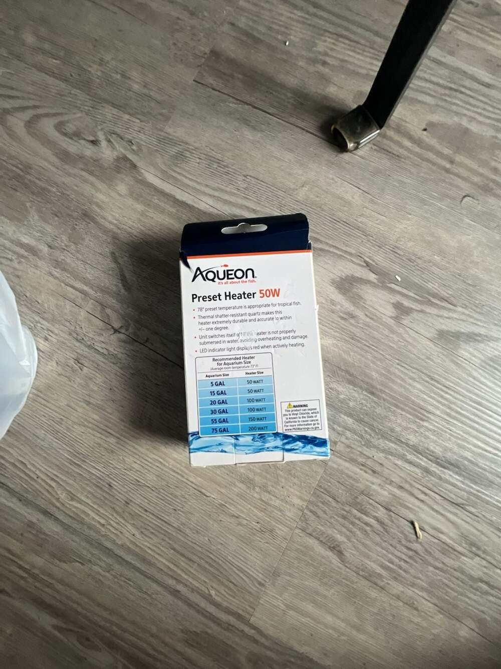 Aqueon Preset Heater 50W Compact Size Submersible Aquarium Heater